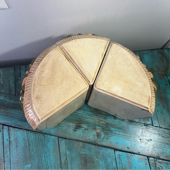 Mushroom Canister Arnels Vintage 70s Divided Canister Missing One Canister & Lid - Picture 12 of 14